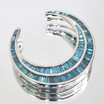 K18!!【GSTV】0.80ct◆天然ダイヤモンドペンダントトップ◆A 約2.4g blue diamond necklace top pendant jewelry ジュエリー EC5/EC9 W537