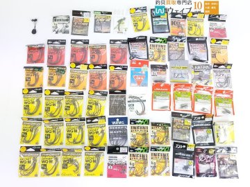 デコイ、がまかつ、リューギ など オフセットフック ワームフック シンカー ストッパー 等 計59袋 未使用あり