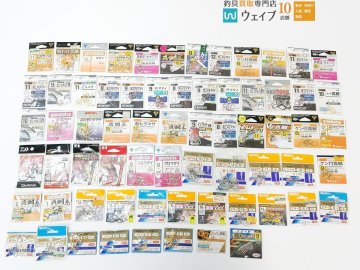 がまかつ 真鯛王 7号・ヒラマサ ブリ王 11号、オーナー カンヌキ青物 9号・細工PEマダイ 11号、金龍 マダイ 7号 計65点以上