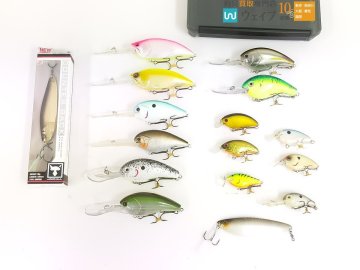 ジャッカル カウンターバック 120S、OSP マグナム ブリッツ EX DR、メガバス ビッグM7.5、ノリーズ ショットオーバー7 等計16個