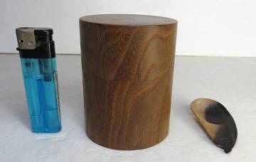 木製　茶筒　１個　茶合　１個