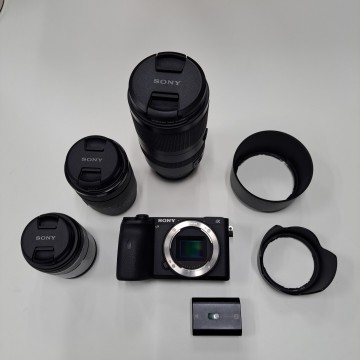 【3AP】SONY α6600 ミラーレス 一眼 カメラ レンズ SEL70350G SEL18135 SEL30M35 セット ソニー レンズフード アルファ6600 ジャンク