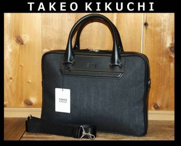送料無料 特価即決【未使用】 TAKEO KIKUCHI ★ ビジネスバッグ A4 (ハーバー) ★ タケオキクチ 710501 税込定価2万7500円 ヘリンボーン 