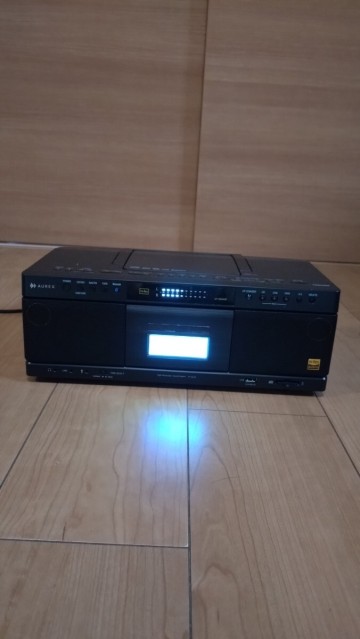 東芝　Aurex ハイレゾ対応CD USB/SD ラジオカセットレコーダー　 TY-AK21(K)ブラック　中古