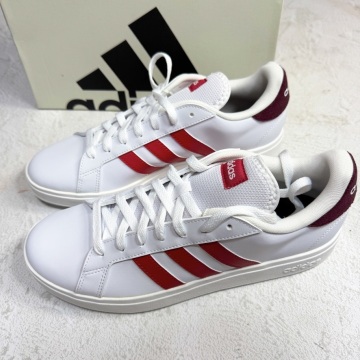 27.5cm 新品未使用 adidas GRANDCOURT BASE アディダス グランドコート ベース スニーカー シューズ ホワイト 白 定番 3ストライプ 箱有り