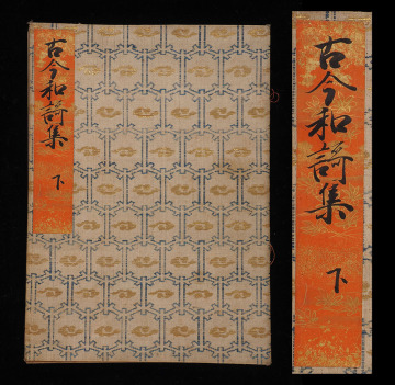 AE03_極美本 『古今和歌集』 下 1冊 江戸初期 古写本 肉筆 列帖装 雲英 雲母 金箔 