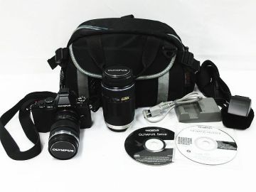 ■ 簡易動作のみ確認 ジャンク 現状品 OLYMPUS ミラーレス一眼カメラ OM-D E-M5 ダブルズームレンズセット M.ZUIKO 12-50mm/75-300mm 
