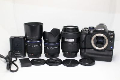 ■A品/レンズ3本付き■オリンパス OLYMPUS E-620 ボディ ＋ HLD-5 バッテリーグリップ トリプルレンズセット フォーサーズ #Z5634