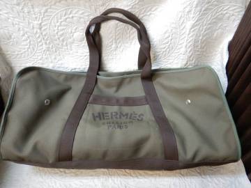 エルメス　HERMES サック　ド　パンサージュ　グルーム　ボストンバック　キャンパス　ショルダー　布袋付　馬具