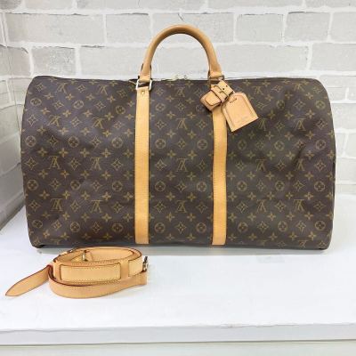 極美品 LOUIS VUITTON ルイヴィトン モノグラム キーポル バンドリエール 60 ボストンバッグ 旅行鞄 ルイ・ヴィトン M41412