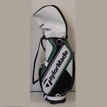 Th629441 テーラーメイド キャディバッグ KL981 9.0型 47インチ対応 ホワイト×グリーン×ブラック系 TaylorMade 中古