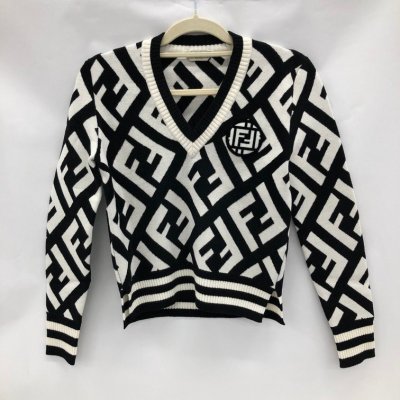 FENDI フェンディ ニット Vネック ズッカ柄 サイズ40【DHACA029】