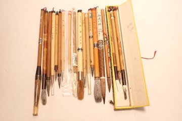 0808150 書道具 筆 中国 日本 上海工芸/善璉湖筆/直勝堂/あかしや製 他 まとめて