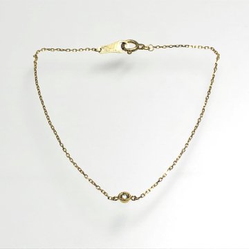 9299★agate/アガット ダイヤモンドブレスレット K18 イエローゴールド 1012411435308999 長さ16.5cm 重さ0.6g レディース【0513】