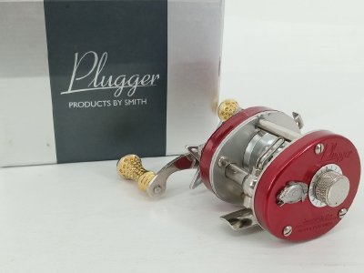 [11A-74-001-1] SMITH スミス SUPER STRIKE スーパーストライク プラッガー ベイトキャスティングリール レッド 右巻き キズ有 中古