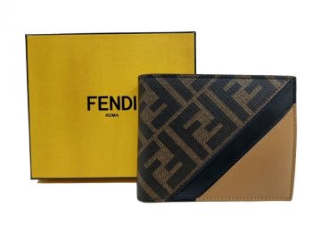 未使用品！FENDI【フェンディ】7M0001 メンズ 二つ折り財布 小銭入れあり（4960）