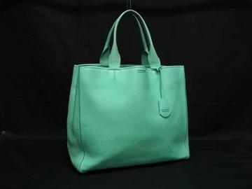 1円 TIFFANY＆Co ティファニー レザー ハンドバッグ トートバッグ レディース ティファニーブルー FR0805
