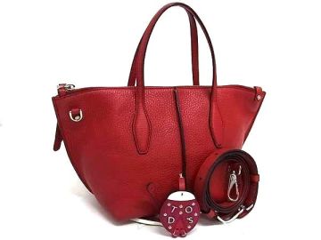 1円 ■極美品■ TODS トッズ レザー 2WAY ハンドバッグ ショルダーバッグ 肩掛けかばん 斜め掛けかばん レディース レッド系 BM8342