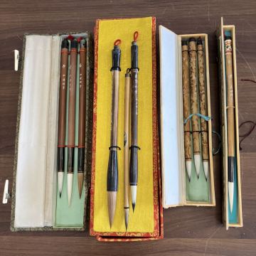 筆 書道具 書法 書画 小筆 中国 古筆 毛筆 古玩 水墨画 習字セット アンティーク 昭和レトロ 中国筆 書道 和筆 美術品 まとめて