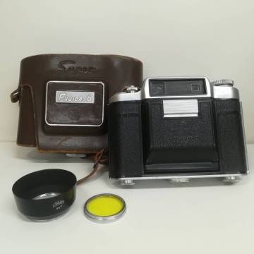 【ケース付】FUJIFILM 富士フイルム SUPER FUJICA-6 FUJINAR 75mm f/3.5 レンズ 蛇腹カメラ他2品 K794