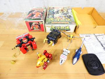 (S)◎当時もの バンダイ ガオレンジャー 合体ロボ玩具 DX超合金 百獣合体 ガオキング＆ガオコング 2点セット まとめて 箱付き ＠100(8)