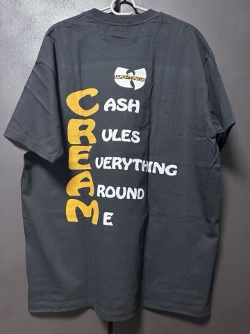 Wu Tang Clan_ CREAM T_shirts XL Tagless Cash.Rules.Everything.Around.Me 90s Hiphop ウータン Methodman RZA GZA ODB RAGE