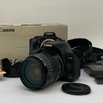 ■【売り切り】CANON/キヤノン デジタル一眼レフカメラ EOS Kiss Digital X CANON ZOOM LENS EF 28-105mm f3.5-4.5 ※通電確認済み