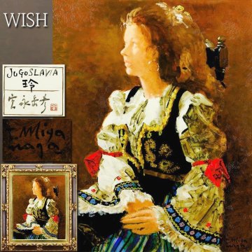 【真作】【WISH】宮永岳彦「JUGOSLAVIA 玲」油彩 15号 大作 共シール ◆華麗なる宮永美人名画 　　〇王朝風美人画巨匠 #25073466