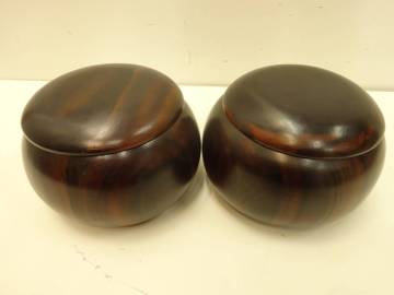 骨董祭 黒檀碁笥 特大 囲碁 碁石入れ 将棋 駒 骨董品 ヴィンテージ 趣味 当時物 コレクション ボードゲーム 現状品 長期保管品