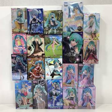 07w8403★1円~ 初音ミク プライズフィギュア 20個セット 恋するブレザー/セーラー服/朝顔/青薔薇/アリス/ルルドホワイト 他 未開封 中古品