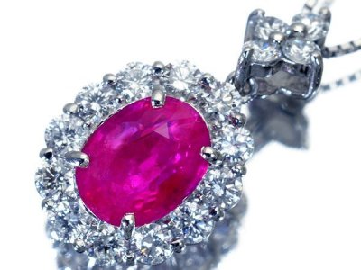 1円～【ジュエリー極】GRL鑑 極上品 ビルマ産 大粒極上天然ルビー2.05ct＆極上ダイヤ0.77ct 超高級Pt900＆Pt850ネック h7745vx【送料無料】