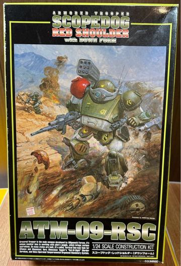 現状品 1円スタート 1/24 装甲騎兵ボトムズ スコープドッグ レッドショルダーカスタム プラモデル WAVE