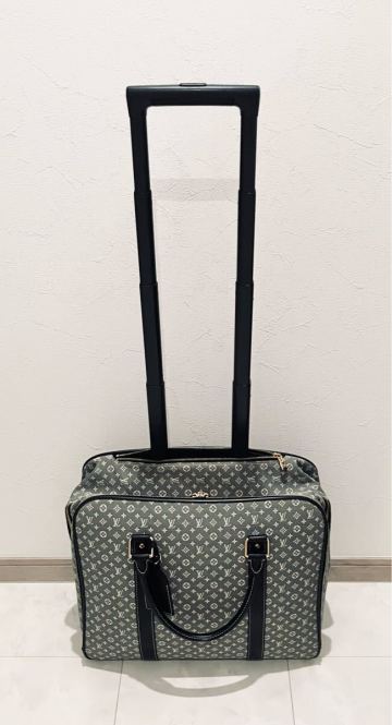 LOUIS VUITTON 極上美品 モノグラム イディール キャリー バッグ ルイ・ヴィトン ボストン バック グレー×ブラック