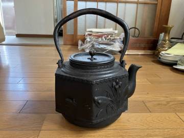 鉄瓶　金龍堂　象嵌　茶道具 