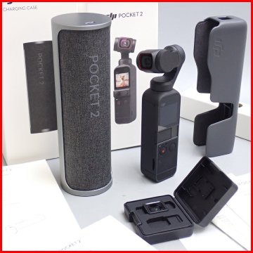 ☆1円 美品 DJI Pocket2 小型ジンバルカメラ + 広角レンズ + 充電ケース/4K/付属品多数/スタビライザー/アクションカメラ&2153500002