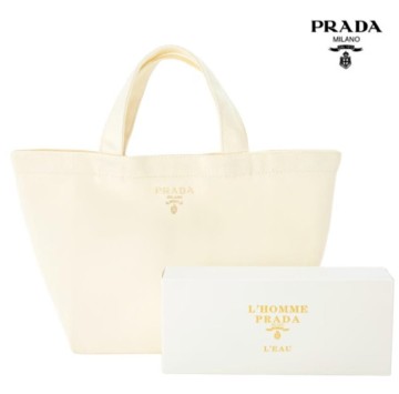 新品/未使用 PRADA/プラダ ノベルティ ミニ トートバッグ オフホワイト 送料無料