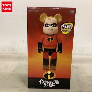 1円〜 Happyくじ インクレディブルファミリー 特賞 BE@RBRICK 400% Mr.インクレディブル