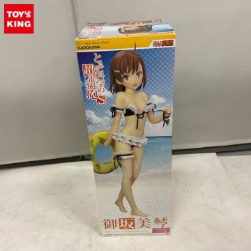 1円〜 同梱不可□ KADOKAWA 1/2.5 とある科学の超電磁砲S 御坂美琴水着フィギュア 全高約65センチVer. やわらかバスト版