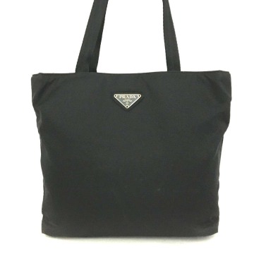 PRADA プラダ 三角ロゴプレート ナイロン ハンドトートバッグ　ブラック　/JPB0322