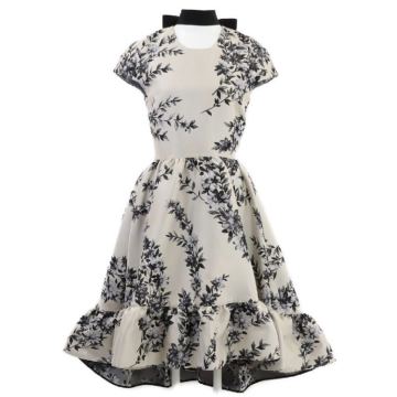 1円 フェンディ ◆極美品◆ FENDI フローラルジャガード チョーカー リボン ワンピース ドレス フラワー 花柄 結婚式 新木優子着用モデル