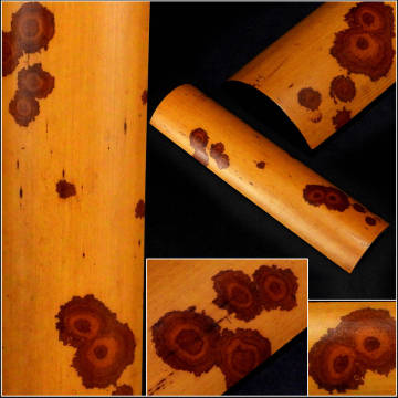 【騰立】中国美術 時代 古竹 斑竹 湘妃竹 茶合 煎茶道具■A126/21