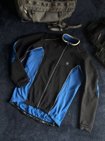 超美品 定価18,700円 PEARL IZUMI パールイズミ ソフトシェル フルジップジャケット ストレッチ WINDBREAKサイクルジャージ sizeM