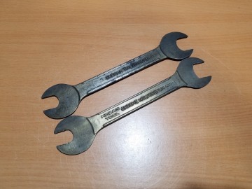 270-2 HOZAN TOOL スパナ 15 17 22 中古品 2本セット HUBCONE WRENCH C-57 自転車 工具