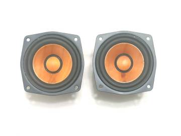 美品 ビクター JVC ウッドコーン フルレンジスピーカー 3インチ 制振板付 76㎜ いい音出ます バスレフ ブックシェル 低音 即決オマケ有り