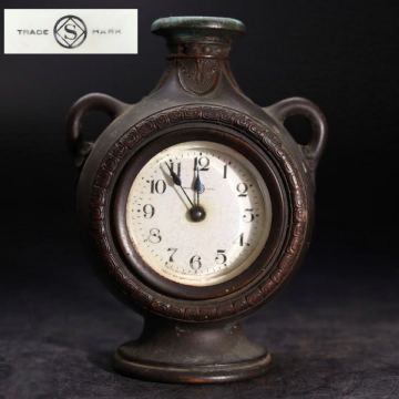 精工舎　SEIKOSHA　（現　SEIKO）銅製　アンティーク　時計　花瓶　機械式　/　動作未確認　現状　.G2811