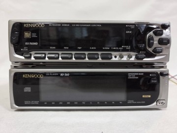 当時物!!! KENWOOD ケンウッド 1DIN+1DIN CDプレーヤー+MDプレーヤー RD-360 RX-760MD のセット