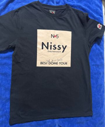 西島隆弘　Tシャツ(黒、Mサイズ)　Nissy AAA 5th Anniversary BEST DOME TOUR　