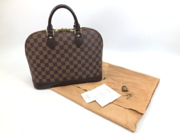 1円～ 極美品 LOUIS VUITTON ルイ ヴィトン N51131 ダミエ エベヌ アルマPM BA0024 ハンドバッグ S10-36