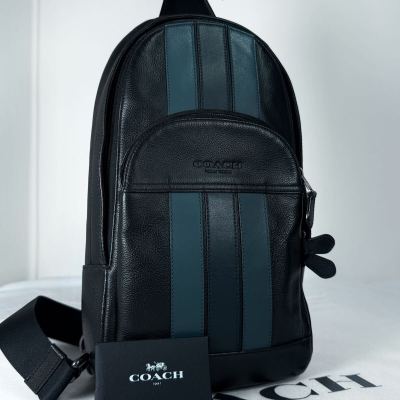 1円【 極美品 】コーチ COACH ボディバッグ クロスボディ レザー ショルダーバッグ 斜め掛け ビジネス 通勤 通学 メンズ