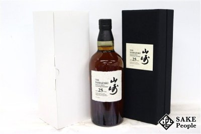 ◇1円～ サントリー 山崎 25年 シングルモルト 新ボトル 700ml 43％ 箱 白箱付き ジャパニーズ